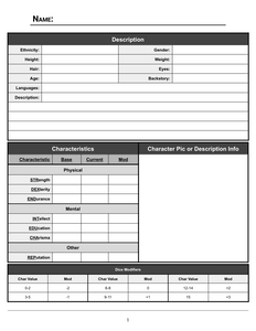 Rider Alternate Longform Character Sheet (Fillable PDF)