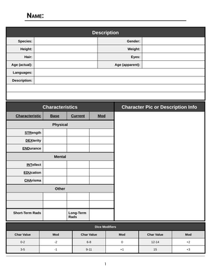 Clement Sector Alternate Longform Character Sheet